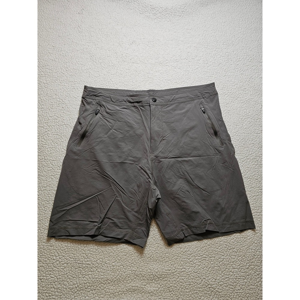 Mack Weldon Radius Shorts Mens XXL Grey Technical Nylon Stretch Athletic Shorts